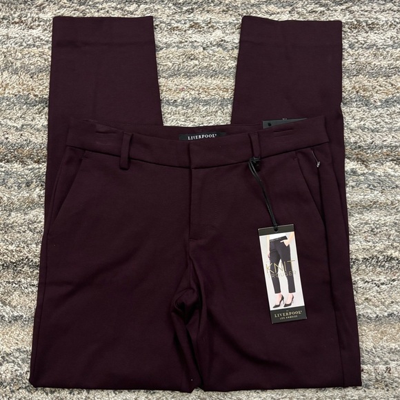 Liverpool The Knit Trousers Aubergine Sz 2/26 NWT | Liverpool Women Trousers - - Picture 1 of 14
